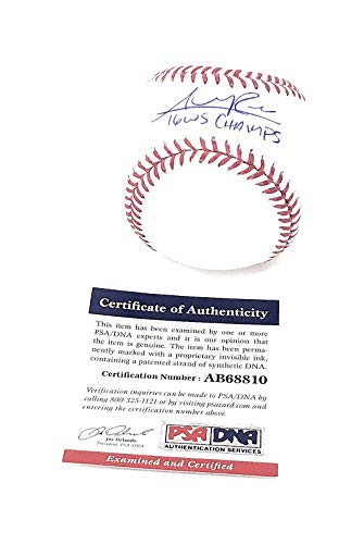 Addison Russell Chicago Cubs Signed Autograph Official MLB Baseball WS Champs Inscribed PSA/DNA Authentic Certified