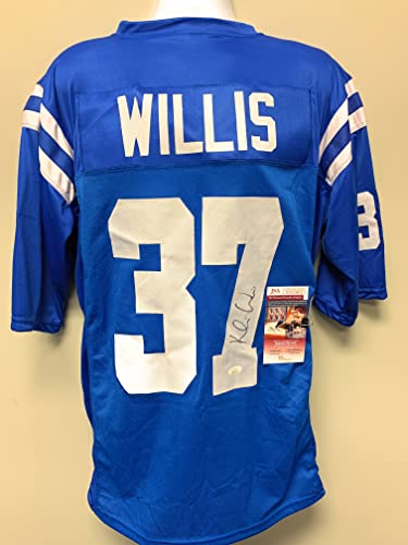 Khari Willis Indianapolis Colts Signed Autograph Custom Jersey Blue JSA Witnessed Certified