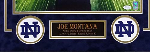 Joe Montana Notre Dame FIghting Irish Signed Autograph Custom Framed 16x20 Photo Photograph Suede Matted to 26x28 JSA Certified