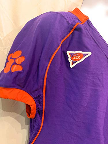 Clemson Tigers Authentic Game Team Issued NIKE Authentic On Field Jersey Purple Size 38