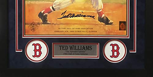 Ted Williams Boston Red Sox Signed Autograph Custom Framed Photo 16x20 Suede Matted to 23x29 Photograph Green Diamond Williams Certified