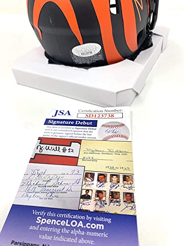 Tee Higgins Cincinnati Signed Autograph Eclipse Rare Speed Mini Helmet JSA Certified