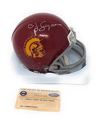 OJ Simpson USC Trojans Signed Autograph Mini Helmet Steiner Sports