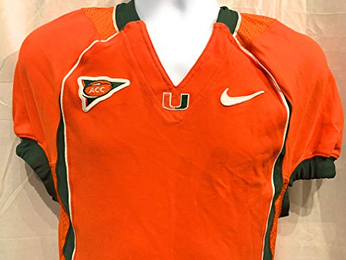 Miami Hurricanes Nike Blank Skill-Cut Orange Game Issue Football Jersey  Size 44+