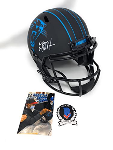 DJ Moore Carolina Panthers Signed Autograph ECLIPSE Full Size Speed Helmet Beckett Witnessed Certified