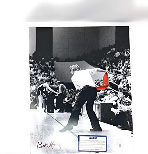 Bob Knight IU Indiana Hoosiers Signed Autograph 16x20 Photo Red Chair Throw Limited Edition Steiner Sports Certified