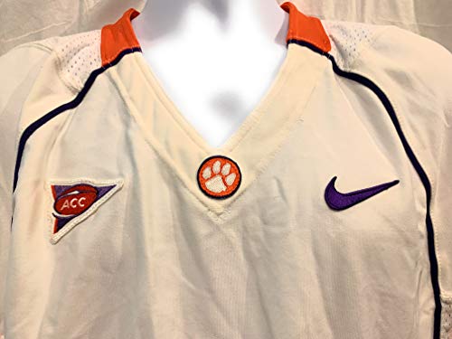 Clemson Tigers Authentic Game Team Issued NIKE Authentic On Field Jersey White Size 38