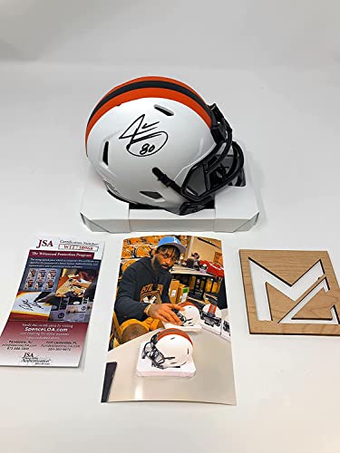 Jarvis Landry Cleveland Browns Signed Autograph RARE LUNAR Mini Helmet Beckett Witnessed Certified