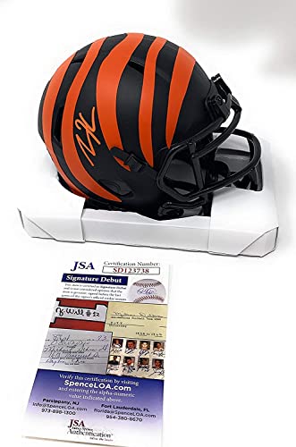 Tee Higgins Cincinnati Signed Autograph Eclipse Rare Speed Mini Helmet JSA Certified