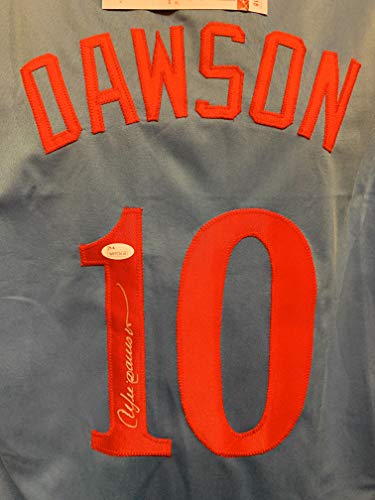 Andre Dawson Montreal Expos Signed Autograph MLB Custom Blue Jersey JSA Witnessed Certified