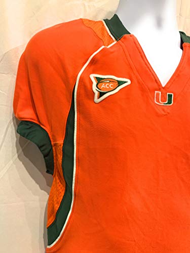 Miami Hurricanes Authentic Game Team Issued NIKE Authentic On Field Jersey Orange Size 44