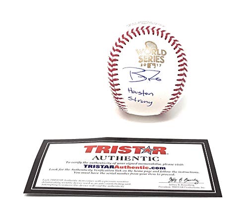 Brad Peacock Houston Astros Signed Autograph Official MLB World Series Baseball Houston Strong Inscribed Limited Edition Tristar Authentic Certified