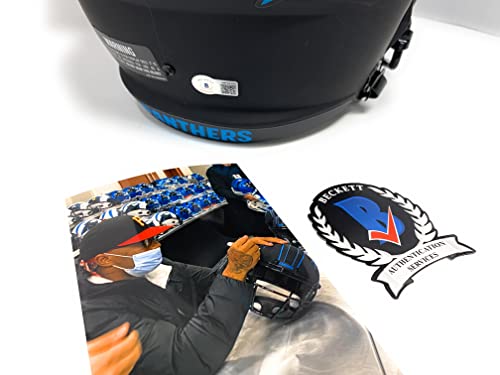 DJ Moore Carolina Panthers Signed Autograph ECLIPSE Full Size Speed Helmet Beckett Witnessed Certified
