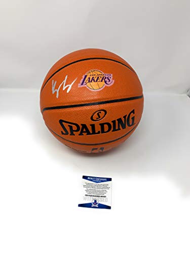 Kyle Kuzma Los Angeles Lakers Signed Autograph Laker Logo Basketball Beckett Witnessed Certified