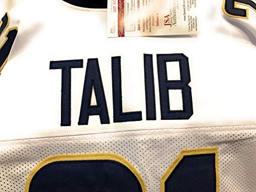 Aqib Talib Los Angeles Rams Signed Autograph White Custom Jersey JSA Witnessed Certified