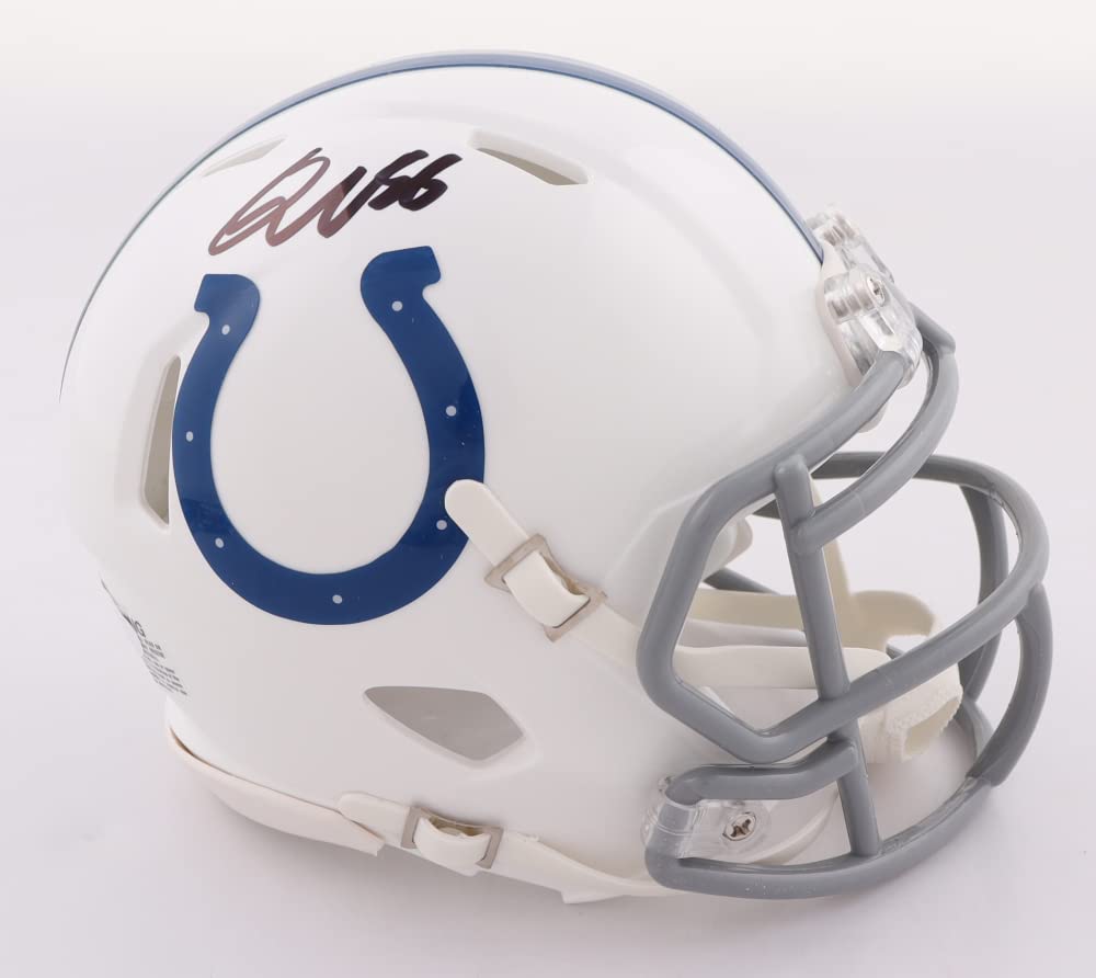 Quenton Nelson Indianapolis Colts Signed Autograph Speed Mini Helmet JSA Witnessed Certified