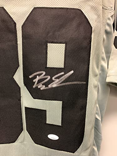 Bryan Edwards Las Vegas Raiders Signed Autograph Custom Jersey Grey W/Black # JSA Witnessed Certified