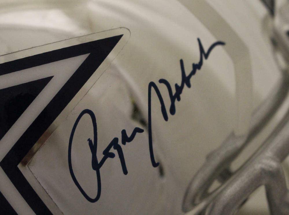 Roger Staubach Dallas Cowboys Signed Autograph RARE CHROME Full Size Helmet JSA certified