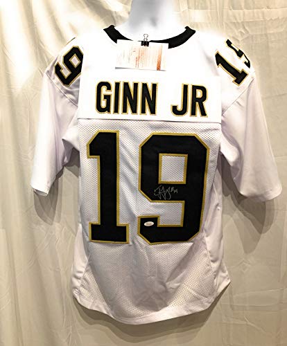 Ted Ginn Jr New Orleans Saints Signed Autograph White Custom