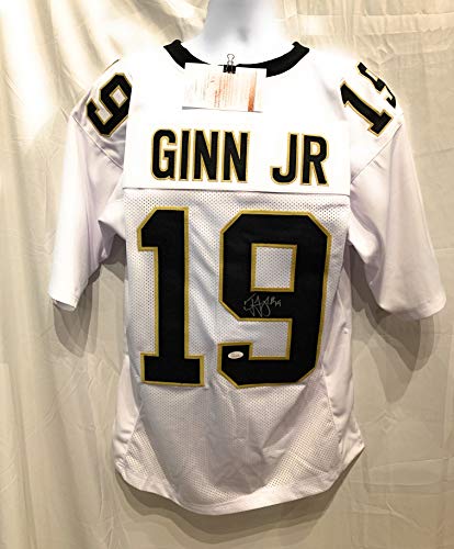 Ted Ginn Jr New Orleans Saints Signed Autograph White Custom Jersey JSA Witnessed Certified