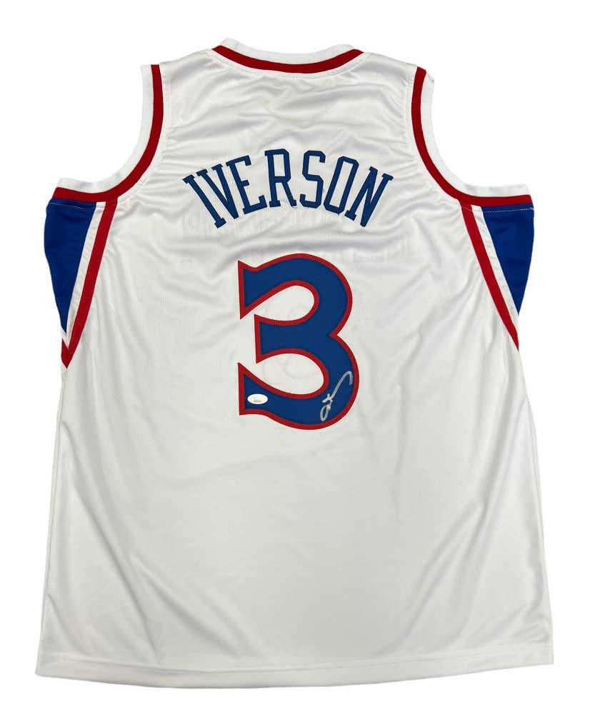 Allen Iverson Philadelphia 76ers Autograph Signed Jersey THE ANSWER White JSA Witnessed Certified