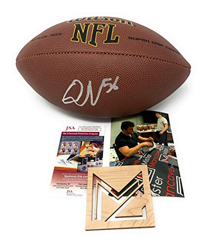 Quenton Nelson Signed Autograph Replica Football JSA Witnessed Certified