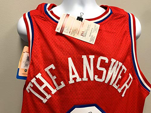 Allen Iverson Philadelphia 76ers Autograph Signed Swingman THE ANSWER Nameplate ROY INSCRIBED JSA Witnessed Certified