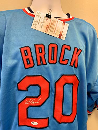 Lou Brock St. Louis Cardinals Signed Autograph Custom Jersey Throwback JSA  Certified at 's Sports Collectibles Store