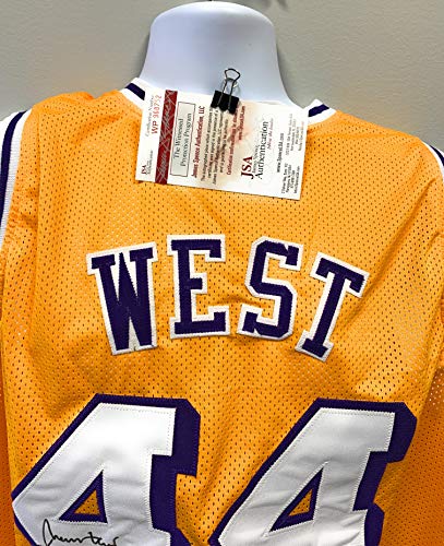 Jerry West Los Angeles Lakers Signed Autograph Custom Jersey JSA Witnessed Certified