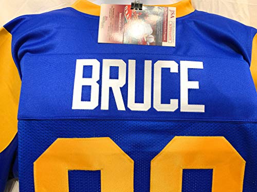 Issac Bruce St Louis Rams Signed Autograph Custom Blue Jersey JSA Witnessed Certified