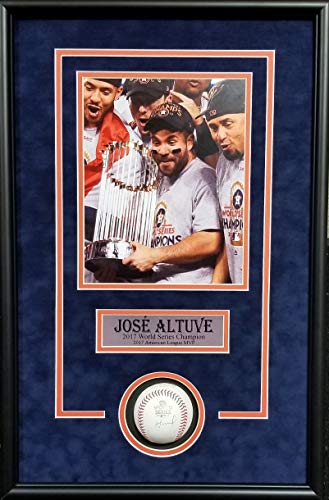 Jose Altuve Signed Houston Astros 35x43 Custom Framed Jersey (MLB Hologram)