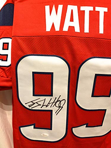 JJ Watt Houston Texans Signed Autograph Red Custom Jersey JSA Witnessed Certified