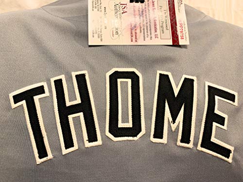 Jim Thome Autographed Chicago Pro Style Grey Baseball Jersey (JSA)