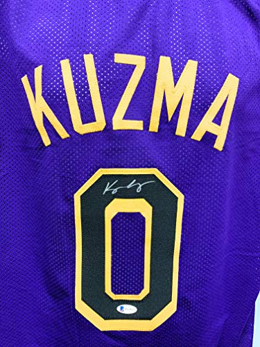 Kyle Kuzma Los Angeles Lakers Signed Autograph Custom Jersey Purple B# Beckett Witnessed Certified