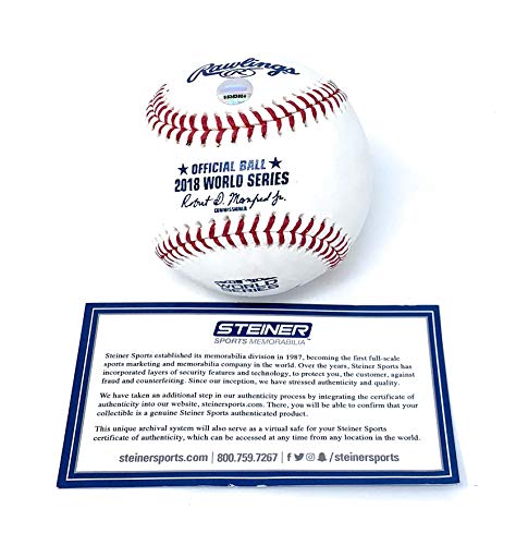 Eduardo Nunez Boston Red Sox Signed Autograph Official WORLD SERIES MLB Baseball Steiner Sports Certified