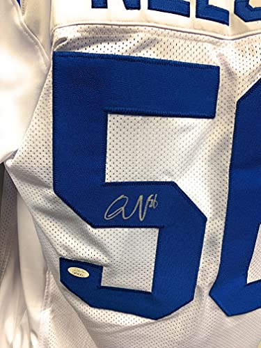 Quenton Nelson Signed Autograph Custom Jersey White JSA Witnessed Certified