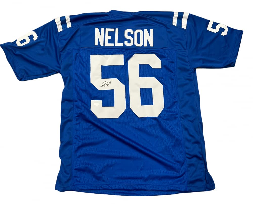 Quenton Nelson Indianapolis Colts Signed Autograph Custom Jersey BLUE JSA Certified