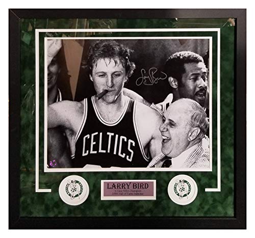 Larry Bird Boston Celtics Signed Autograph Custom Framed 26x36 Photo Bird Schwartz Sports Certified