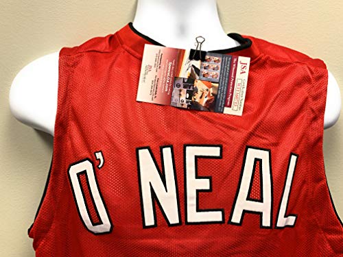 Shaquille O'Neal Miami Heat Signed Autograph Custom Jersey Red JSA Witnessed Certified