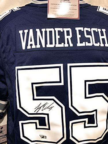 Leighton Vander Esch Dallas Cowboys Signed Autograph Blue Nike Jersey Fanatics Authentic Certified