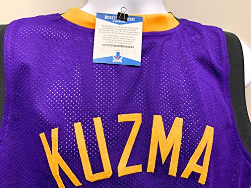 Kyle Kuzma Los Angeles Lakers Signed Autograph Custom Jersey Purple B# Beckett Witnessed Certified