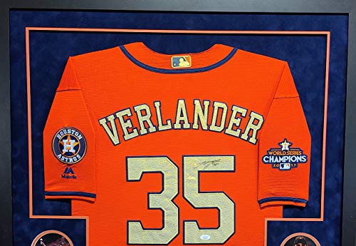 Justin Verlander Houston Astros Autograph Signed Custom Framed Jersey  Authentic On Field Majestic Suede Matted Orange Tristar Authentic Certified  at 's Sports Collectibles Store