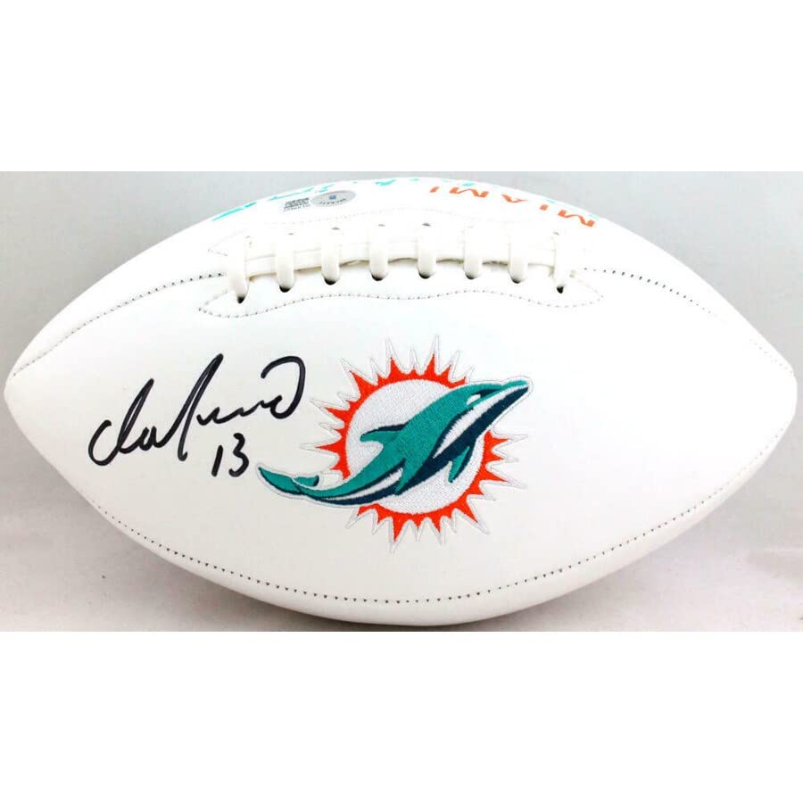 Dan Marino Miami Dolphins Signed Autograph Embroidered Logo Football JSA Certified