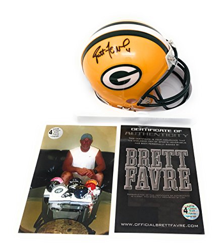 Brett Favre Green Bay Packers Signed Autograph Mini Helmet B Favre Certified