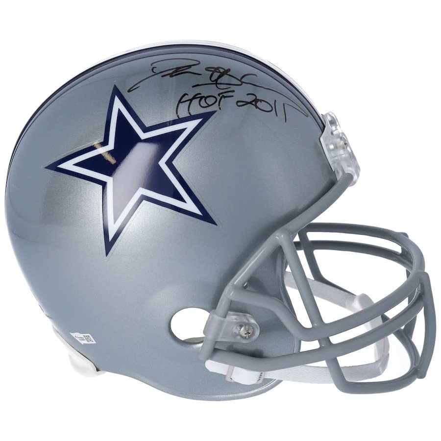 Deion Sanders Dallas Signed Autograph Full Size Helmet HOF INSCRIBED Steiner Sports Certified