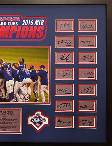 Chicago Cubs Rizzo Bryant Baez Zobrist Custom Framed Team Collage Worl –  MisterMancave