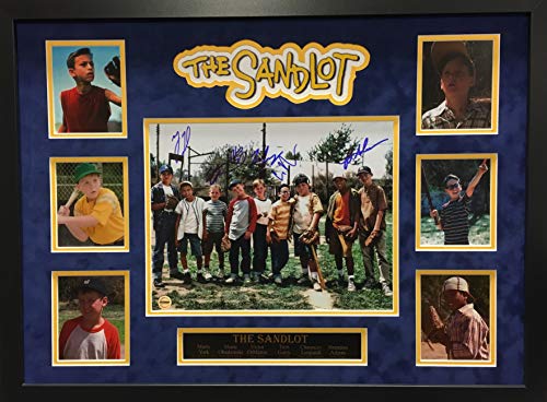 The Sandlot The Movie Squints Smalls YaYa Repeat Timmy Kenny D Multi Signed Autograph Custom Framed Suede Matted #2 Photograph Certified