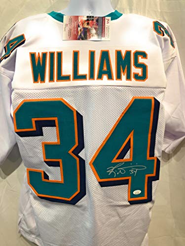 Ricky Williams Miami Dolphins Signed Autograph Custom Jersey White JSA Certified