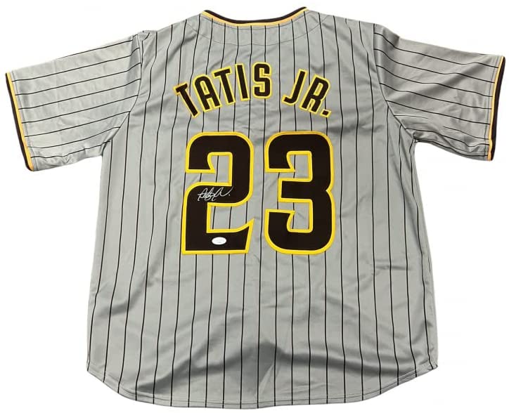 Fernando Tatis Jr San Diego Padres Signed Autograph Custom Jersey Grey JSA Certified
