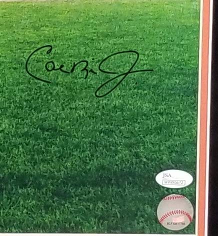 Cal Ripken Jr Baltimore Orioles Signed Autograph Custom Framed Photo 16x20 26x28 Photograph Suede Matted JSA Certified